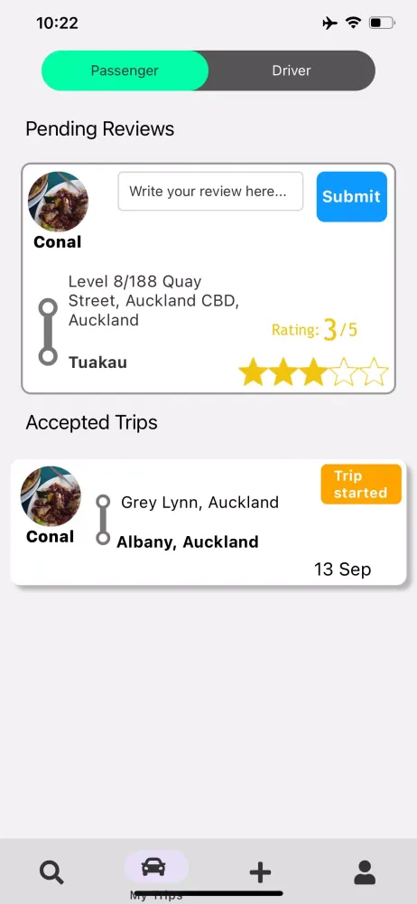 Trippr Carpool应用截图