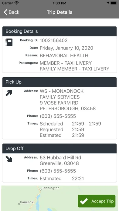 CTS Driver App Screenshots