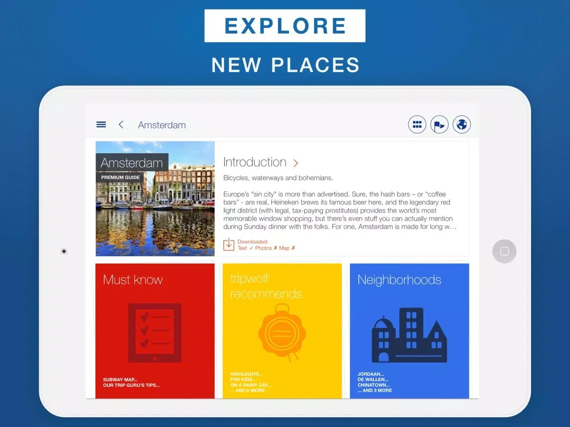 Amsterdam - Travel Guide & Offline Map iPad  スクリーンショット