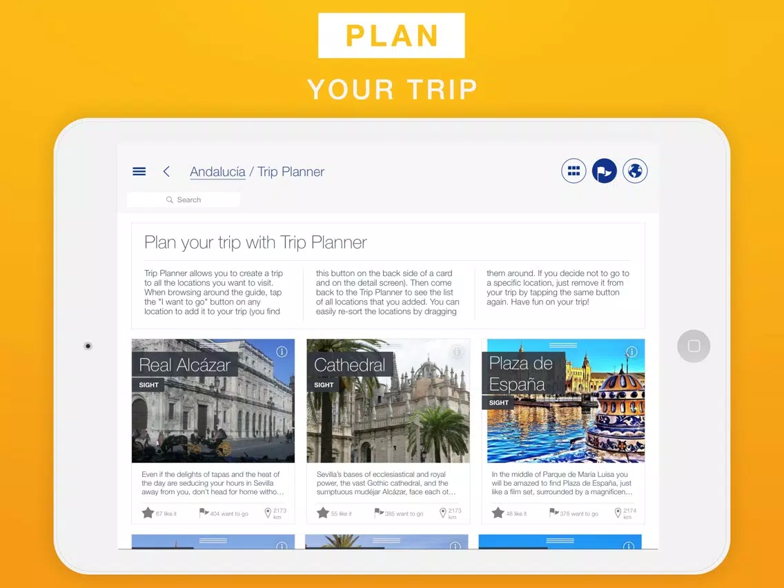 Ảnh chụp màn hình của Andalusia - Travel Guide & Offline Map iPad 