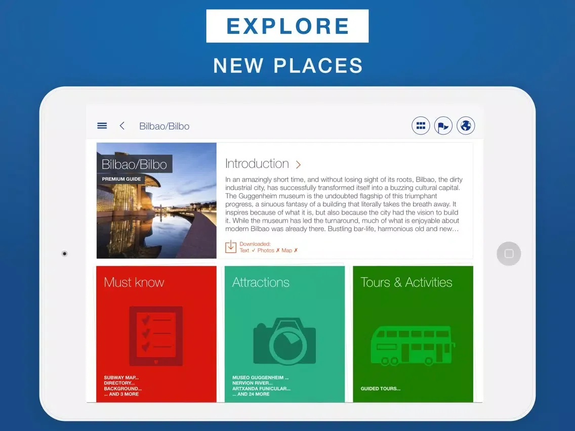 Bilbao - Travel Guide & Offline Map iPad  स्क्रीनशॉट