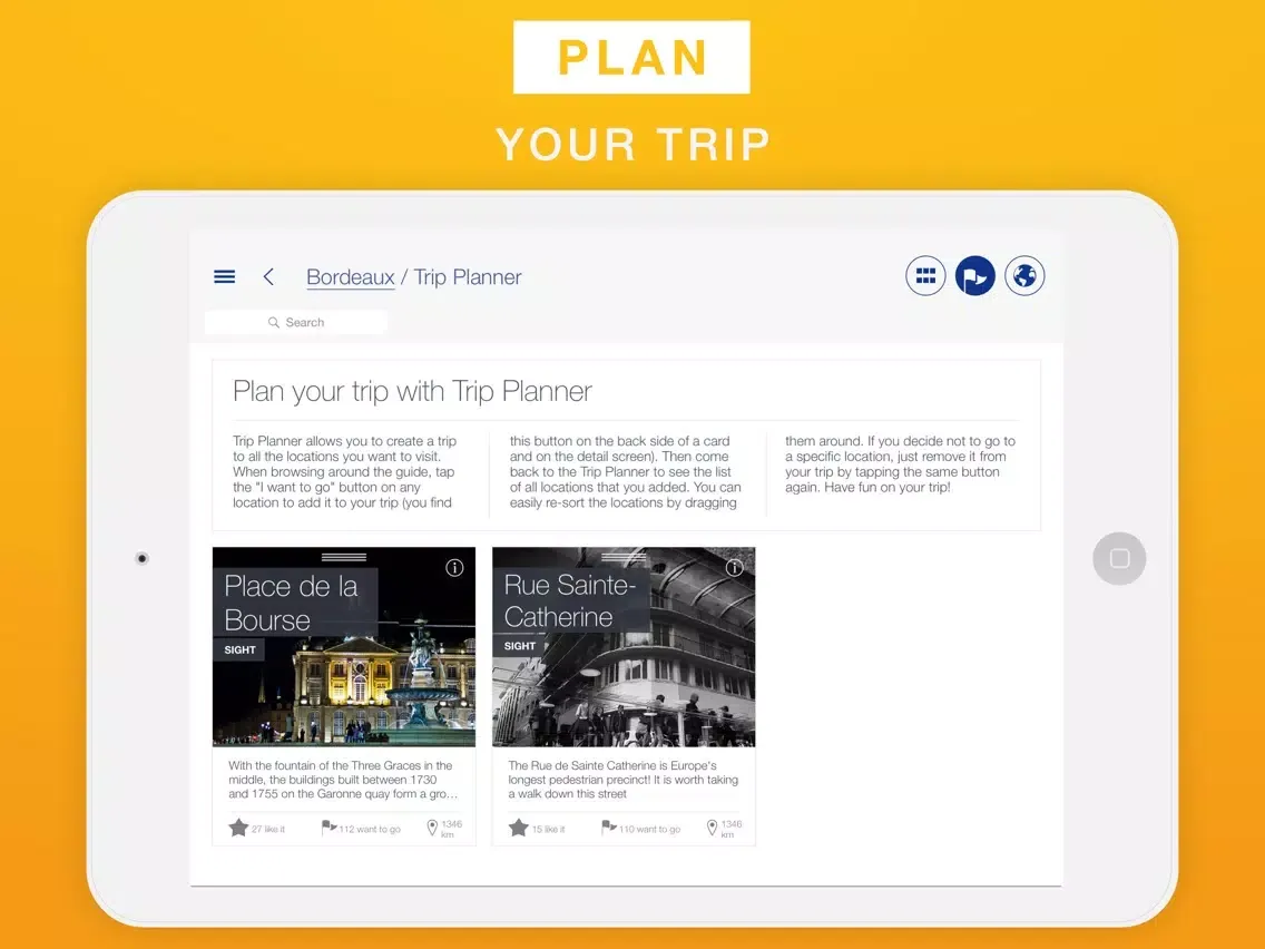 Bordeaux - Travel Guide & Offline Map iPad  Screenshots
