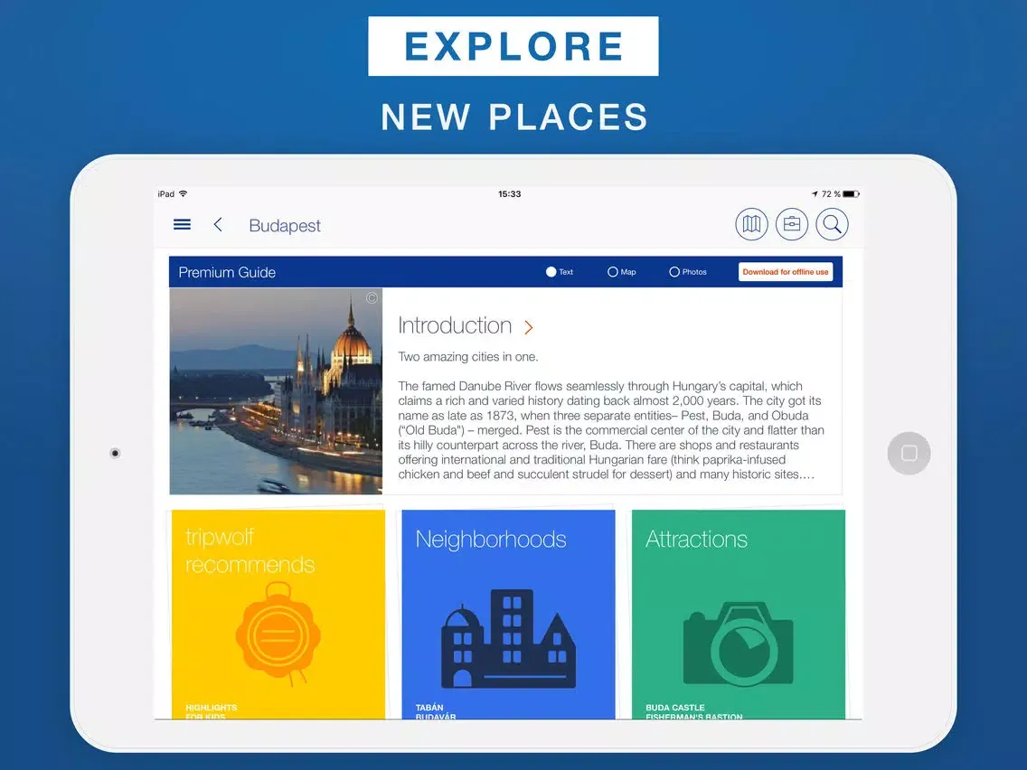 Capturas de pantalla de Budapest - Travel Guide & Offline Map iPad 