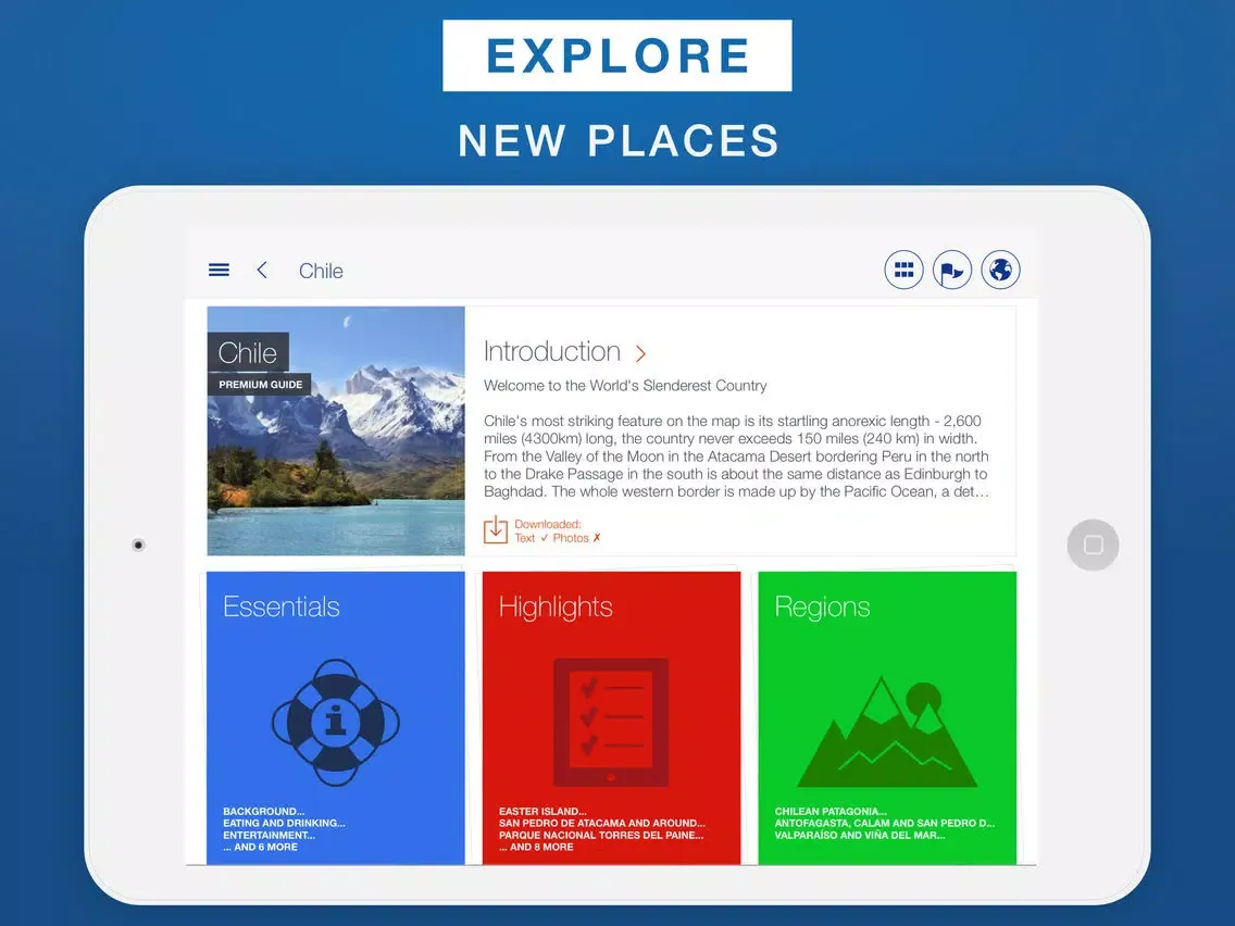 Capturas de tela do Chile - Travel Guide & Offline Map iPad 