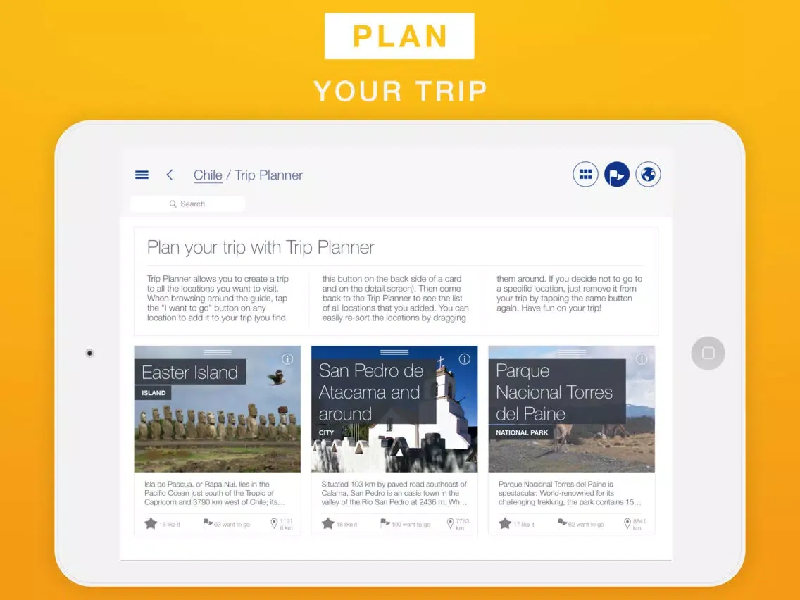 Capturas de tela do Chile - Travel Guide & Offline Map iPad 