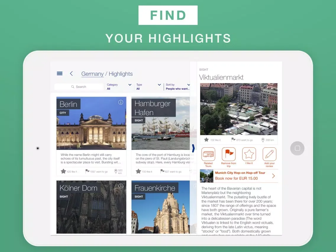 Germany - Travel Guide & Offline Map iPad  Ekran Görüntüleri