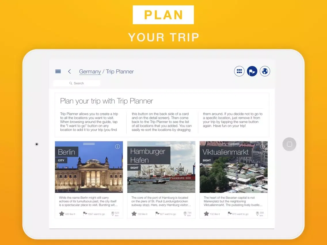 Germany - Travel Guide & Offline Map iPad  Ekran Görüntüleri