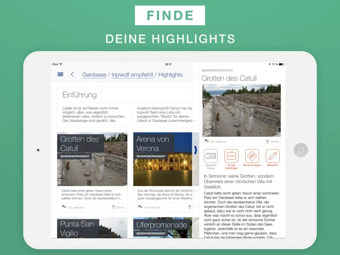 تصاویر Gardasee Reiseführer & Offline-Karte iPad 