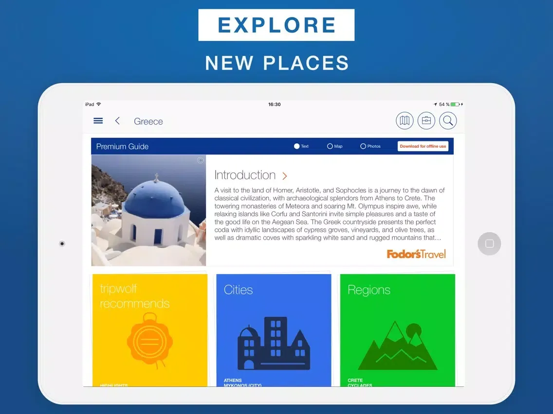 Greece - Travel Guide & Offline Map iPad  Screenshots