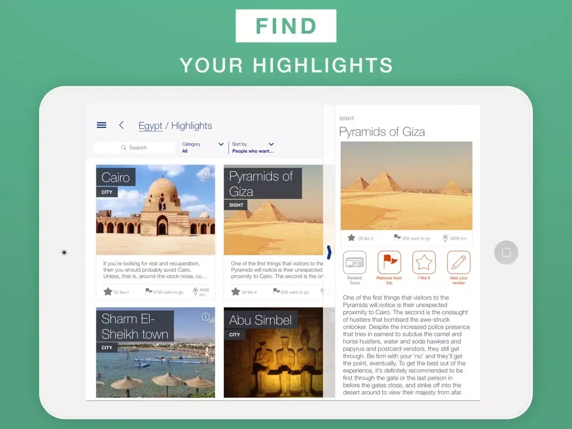 Скриншоты Egypt - Travel Guide & Offline Map iPad 