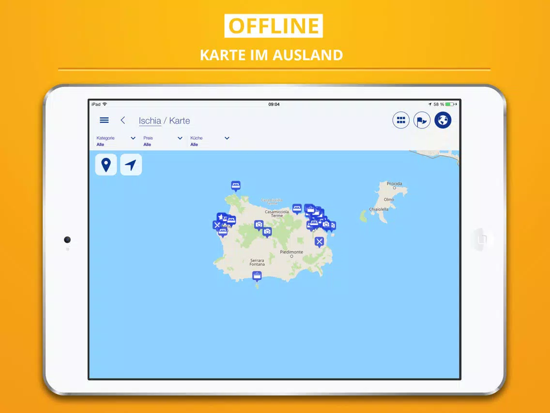 تصاویر Ischia - Reiseführer & Offline Karte iPad 