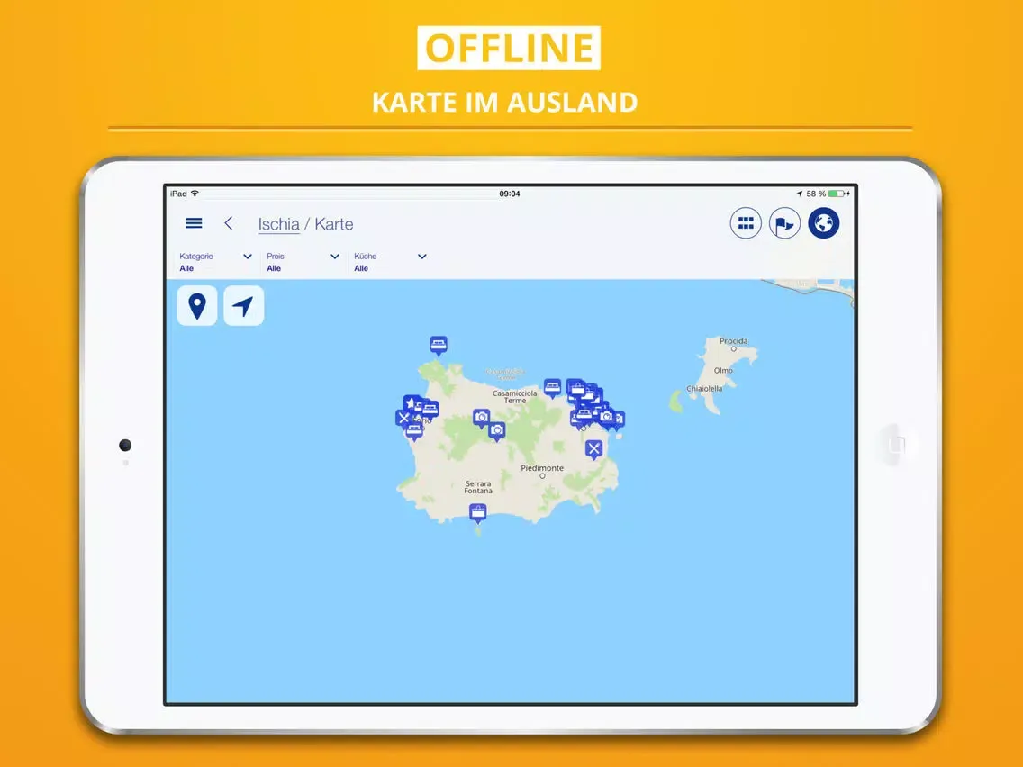 Ischia - Reiseführer & Offline Karte iPad  스크린샷