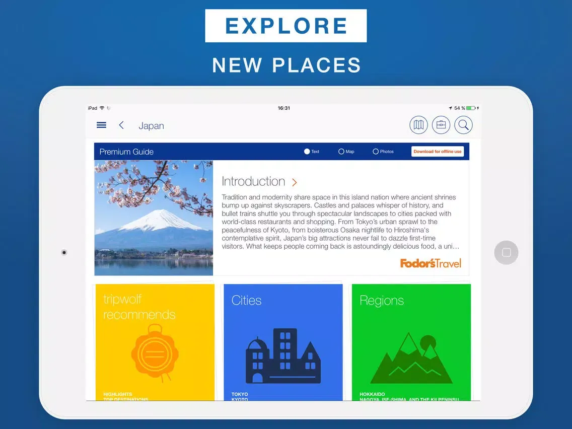 Tangkapan skrin Japan - Travel Guide & Offline Map iPad 