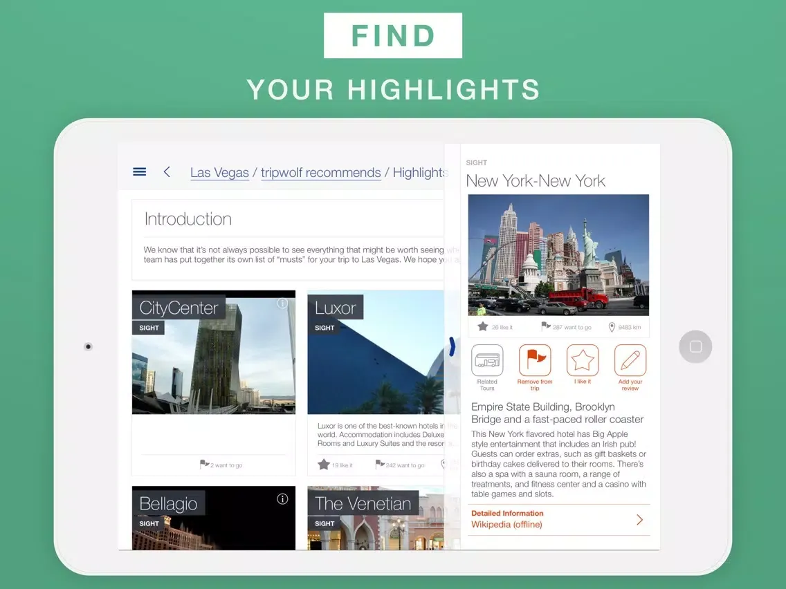 Capturas de tela do Las Vegas - Travel Guide & Offline Map iPad 