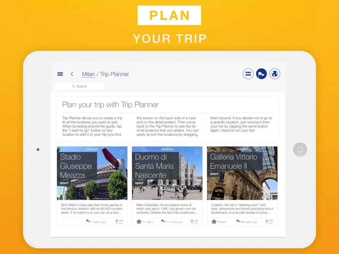 Milan - Travel Guide & Offline Map iPad 应用截图