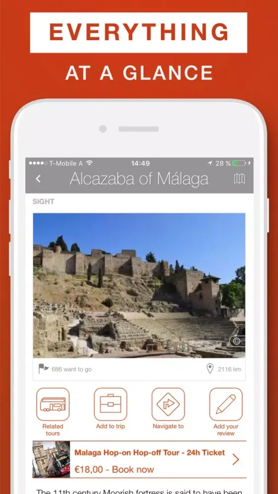 Malaga - Travel Guide & Offline Map স্ক্রিনশট