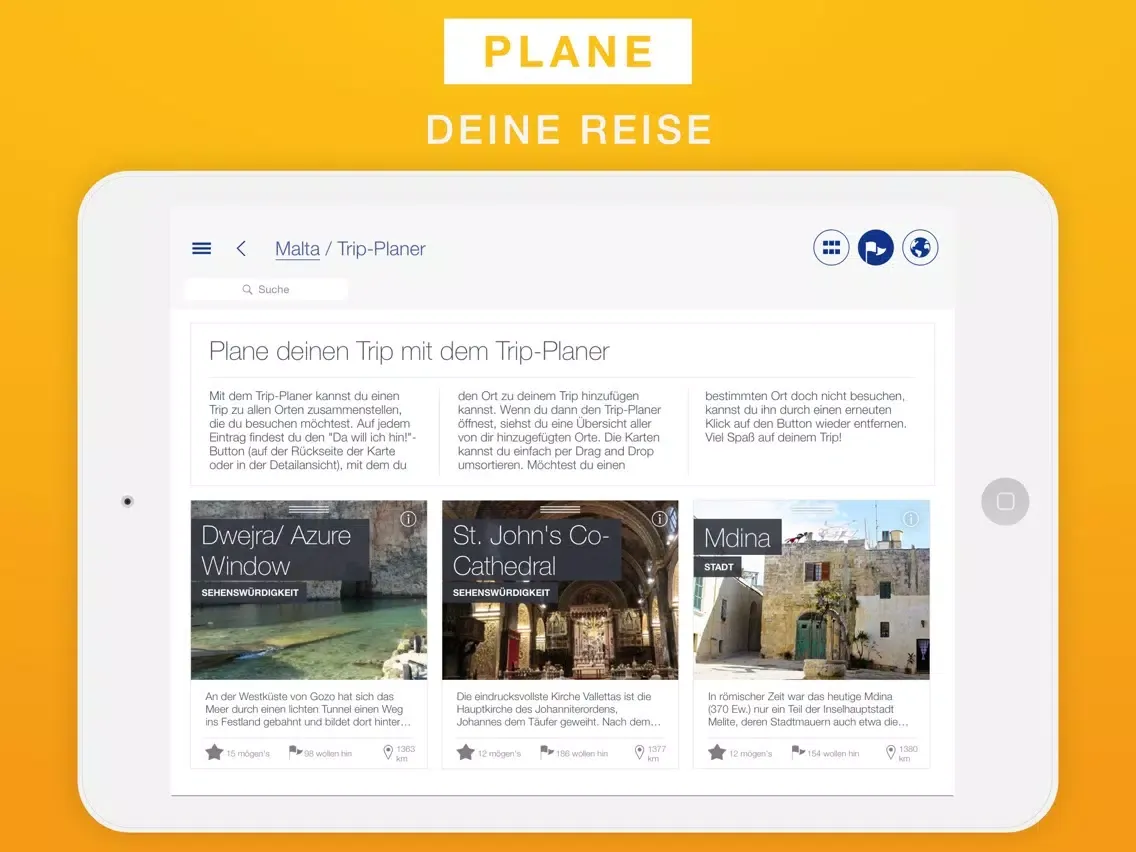 Malta Reiseführer & Offline-Karte iPad 应用截图