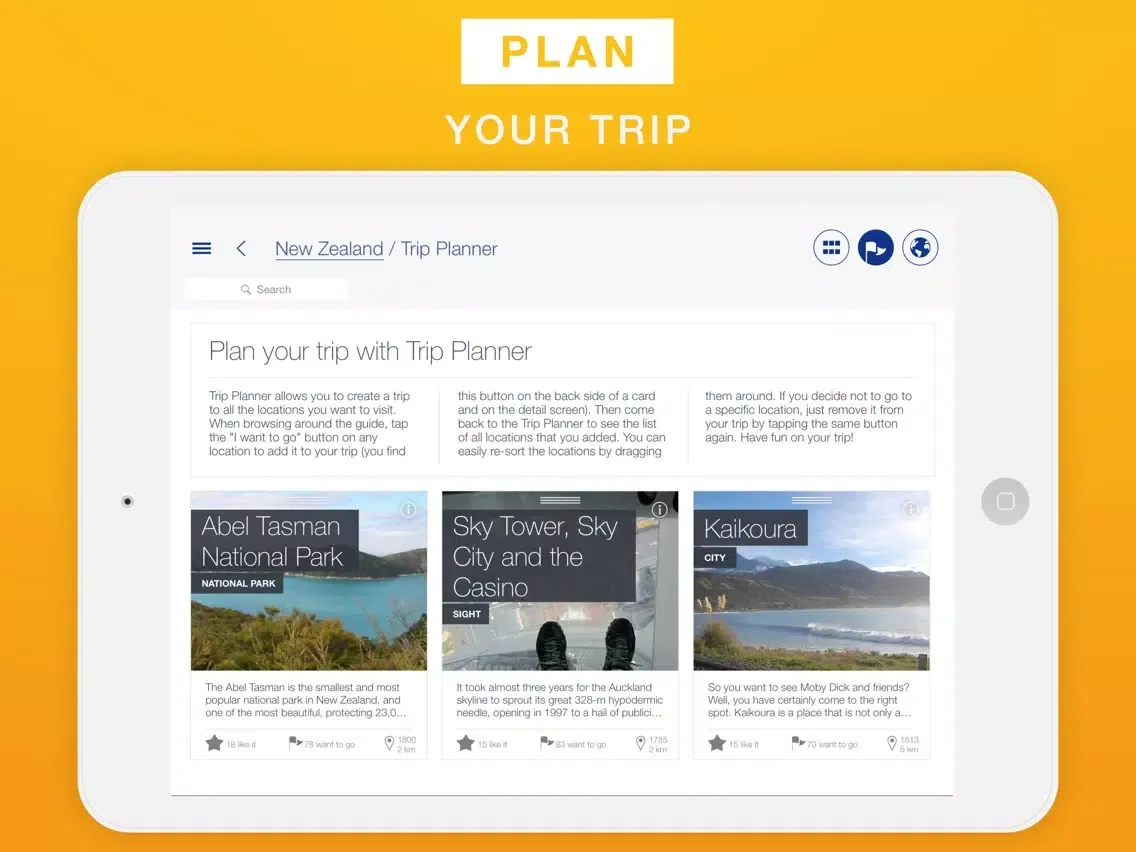 New Zealand - Travel Guide & Offline Map iPad 应用截图