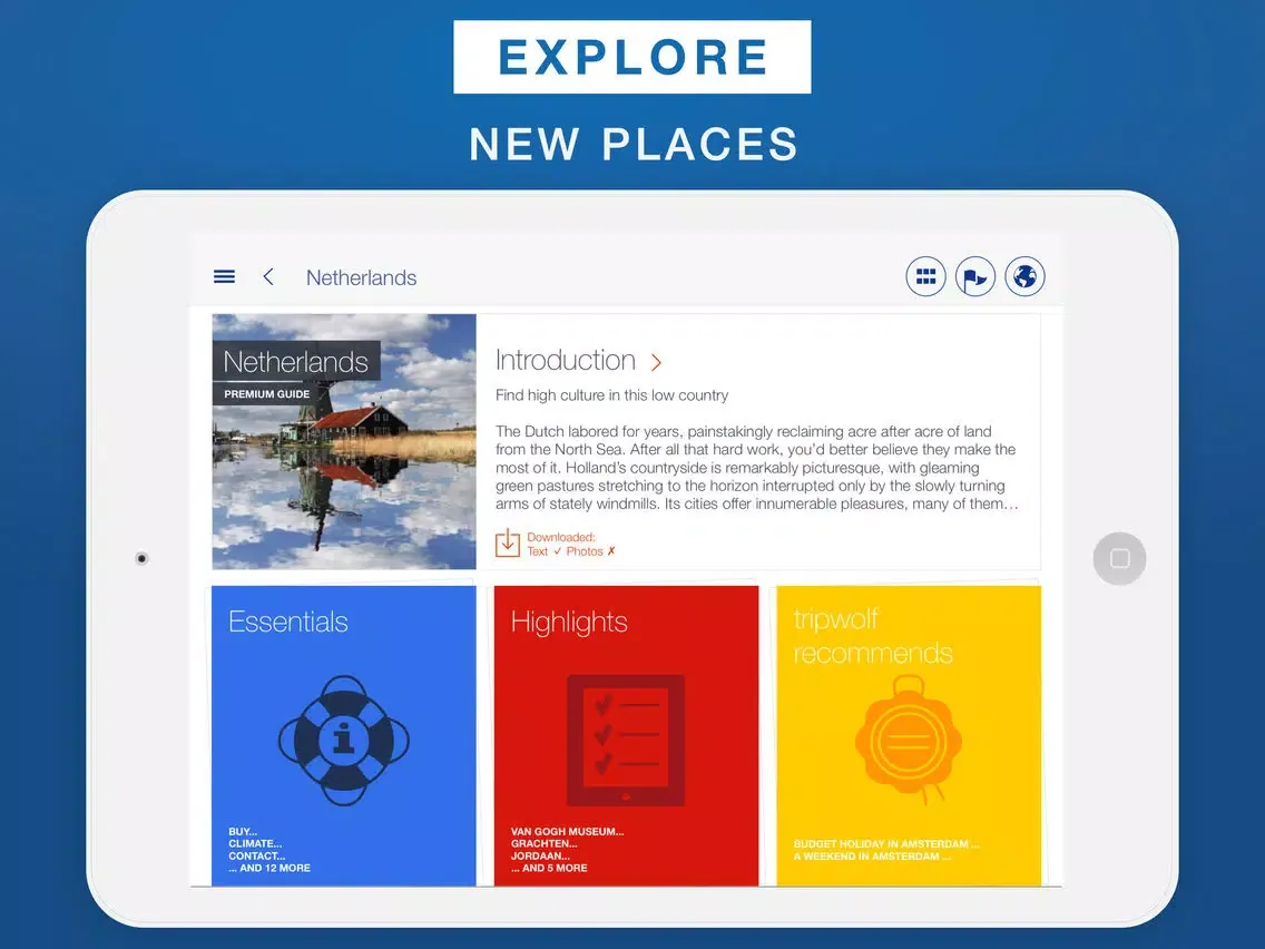 The Netherlands - Travel Guide & Offline Map iPad  स्क्रीनशॉट