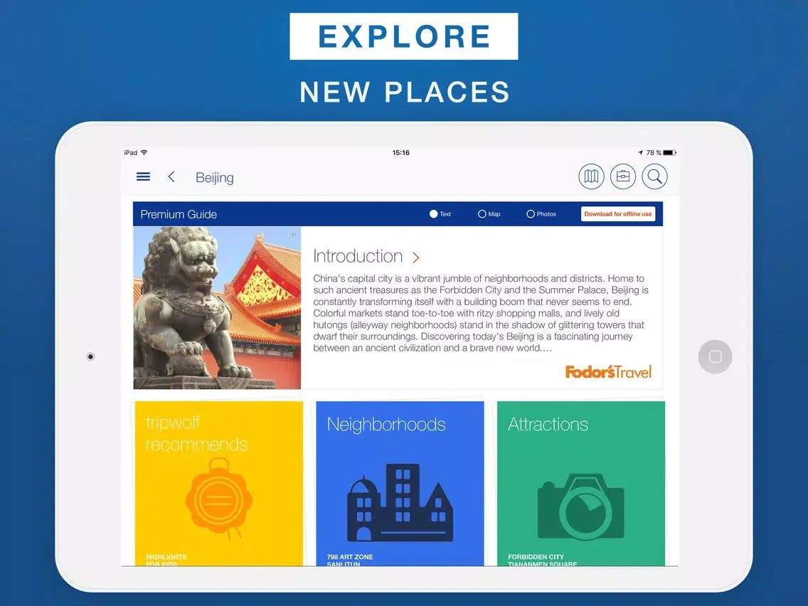 Beijing - Travel Guide & Offline Map iPad  স্ক্রিনশট