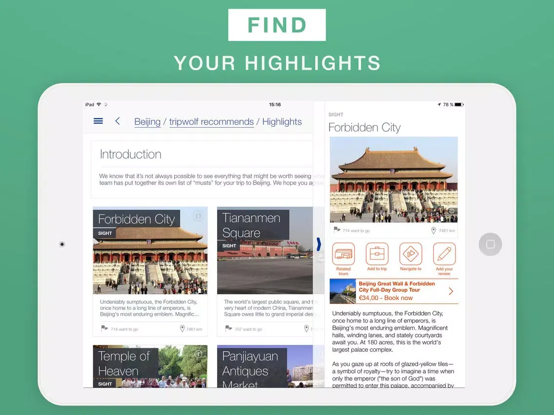 Beijing - Travel Guide & Offline Map iPad  স্ক্রিনশট