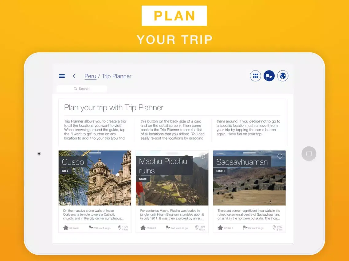 Peru - Travel Guide & Offline Map iPad 应用截图