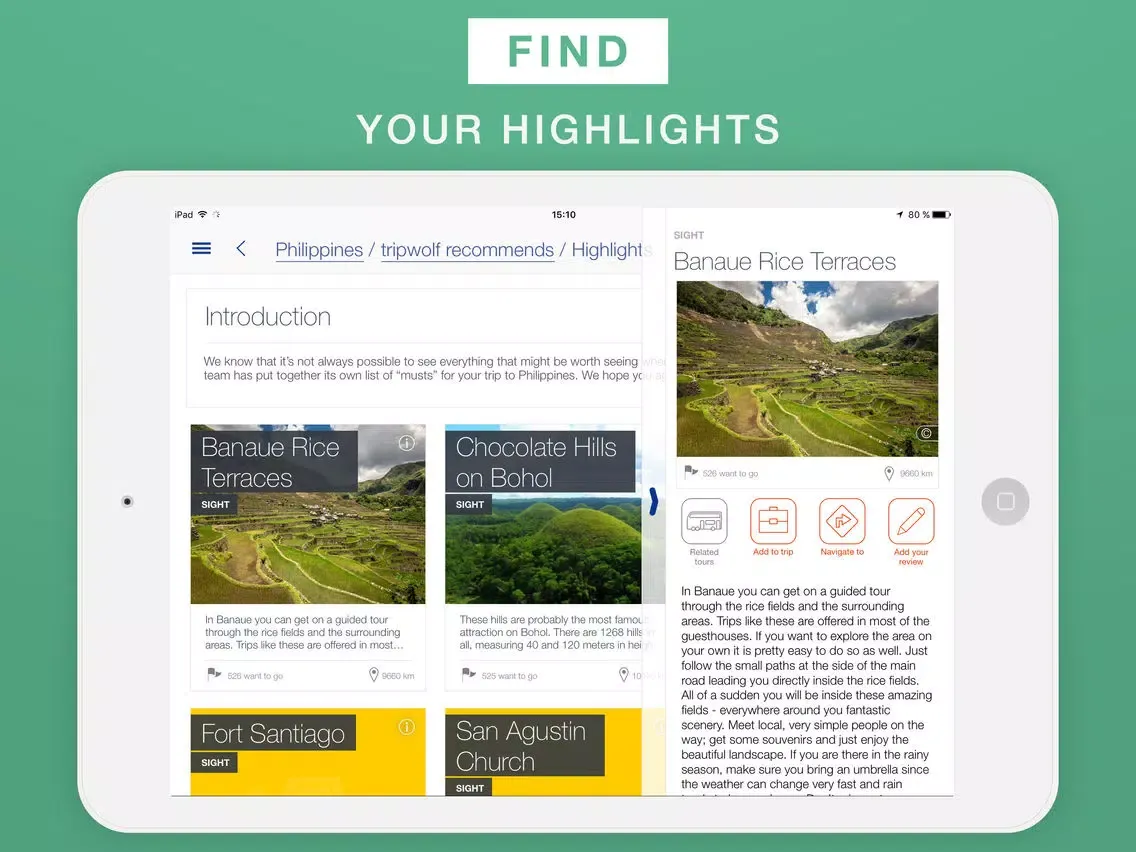 تصاویر Philippines - Travel Guide & Offline Map iPad 