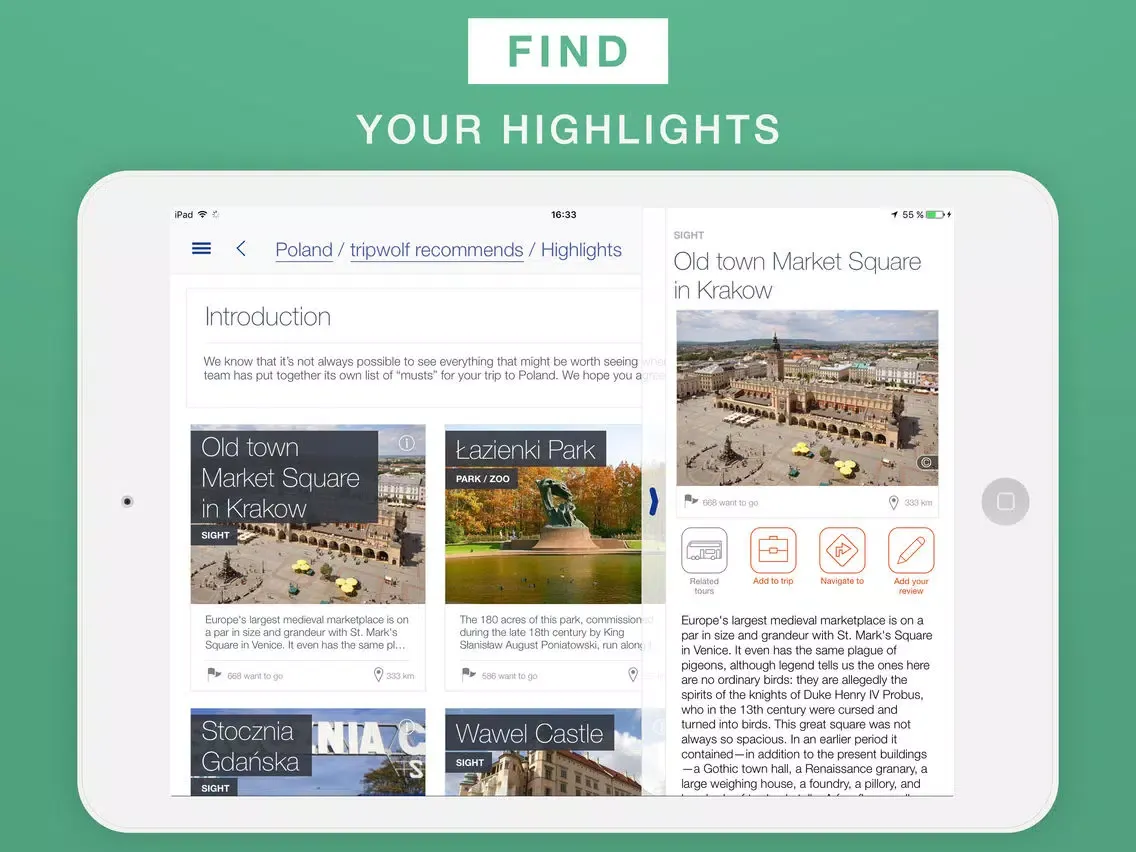 Скриншоты Poland - Travel Guide & Offline Map iPad 