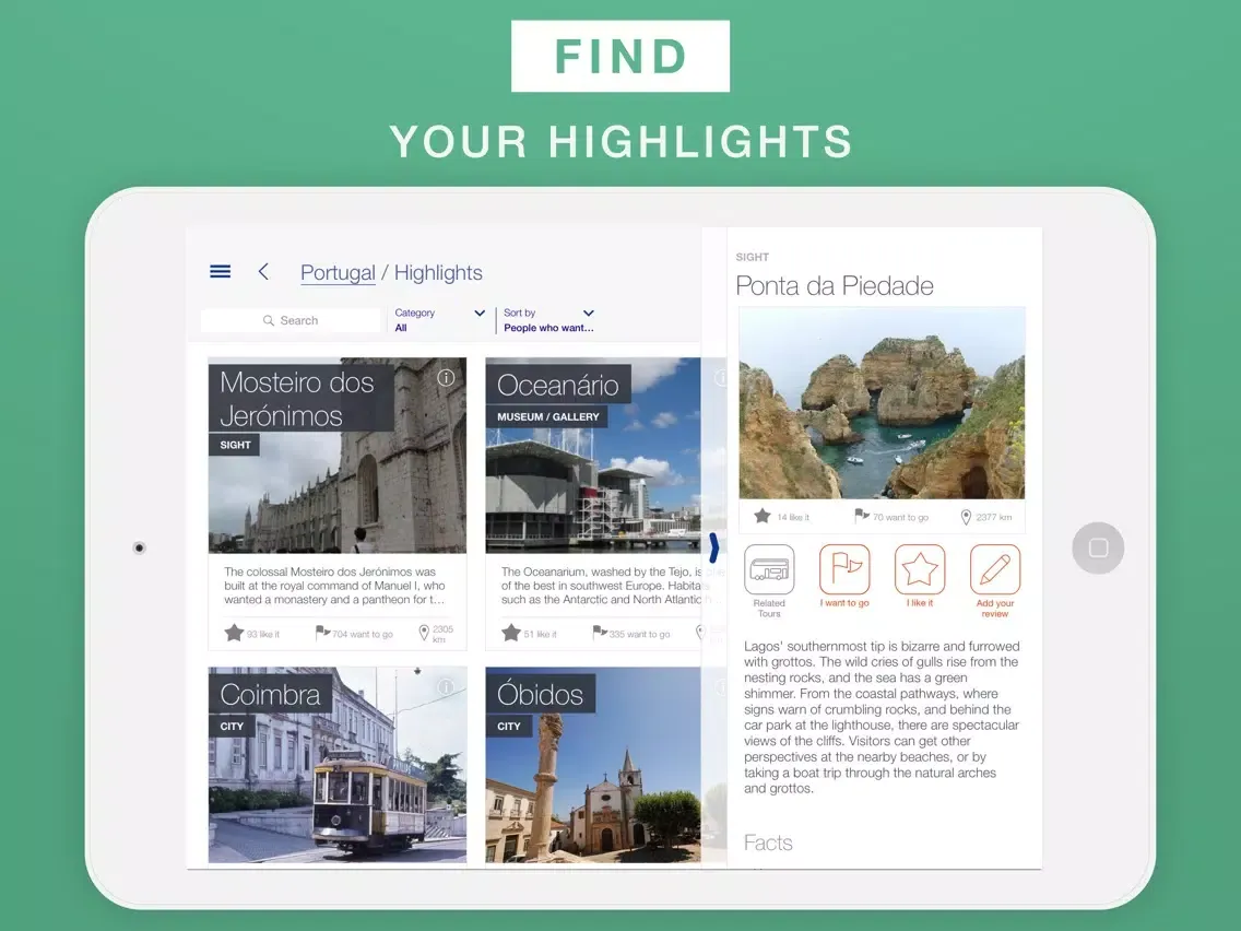 Скриншоты Portugal - Travel Guide & Offline Map iPad 