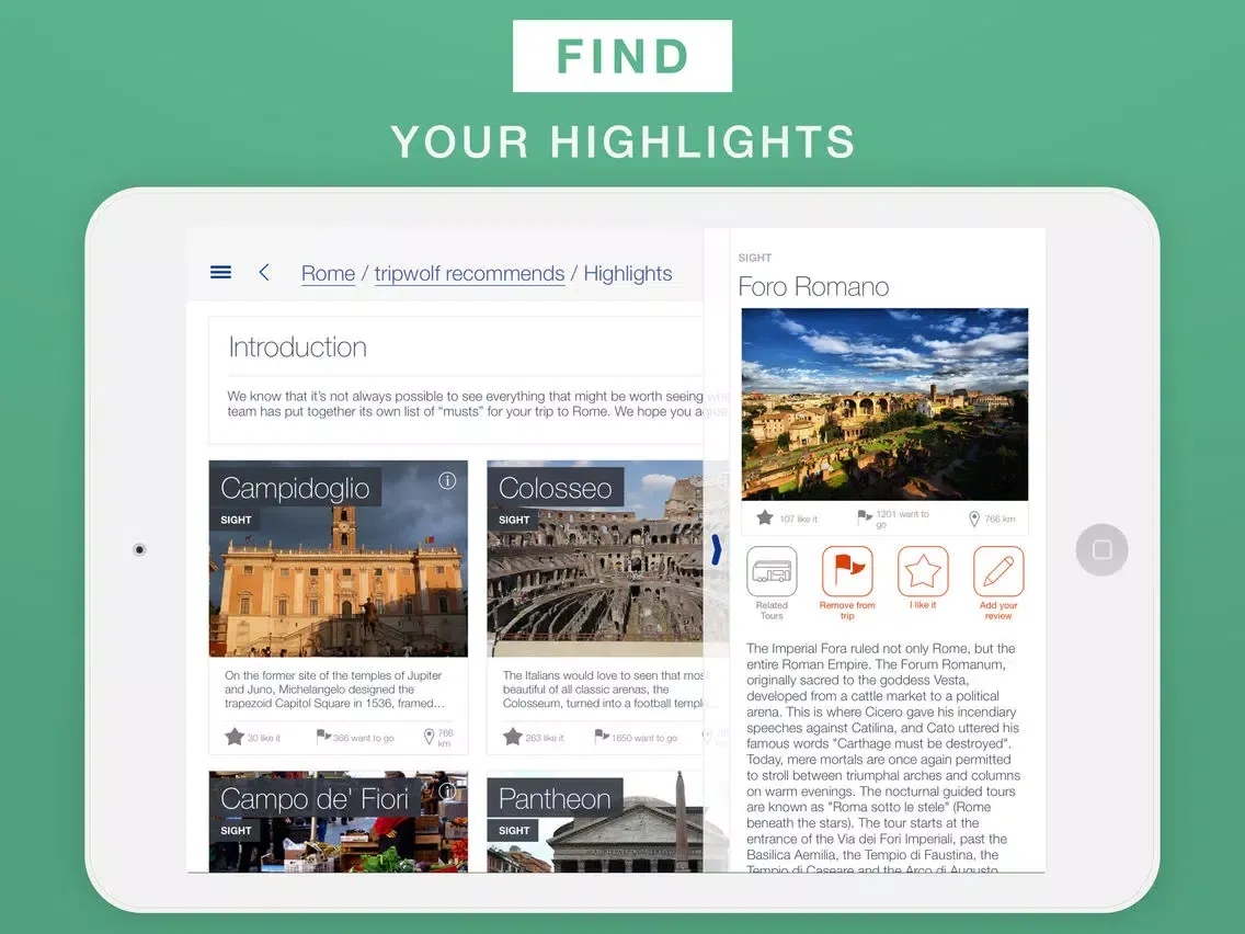 Screenshot di Rome - Travel Guide & Offline Map iPad 