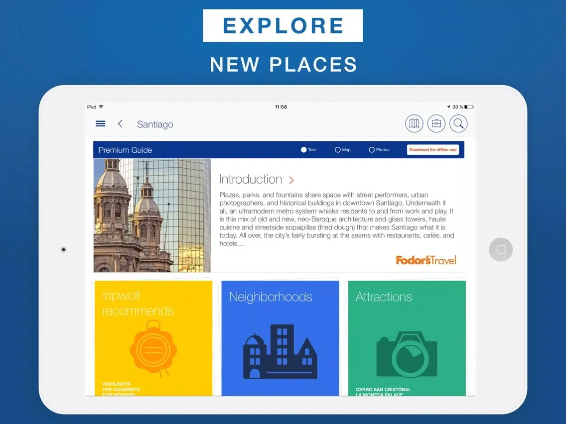Скриншоты Santiago - Travel Guide & Offline Map iPad 