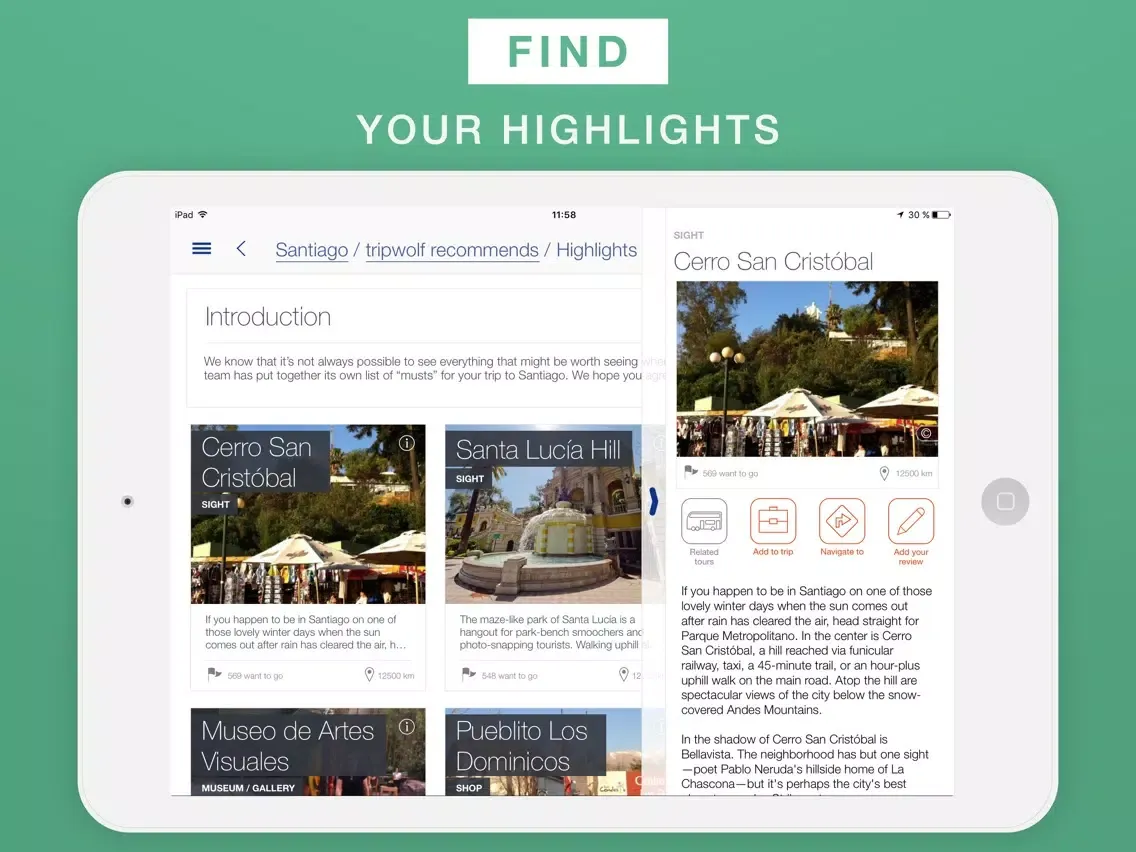 Скриншоты Santiago - Travel Guide & Offline Map iPad 
