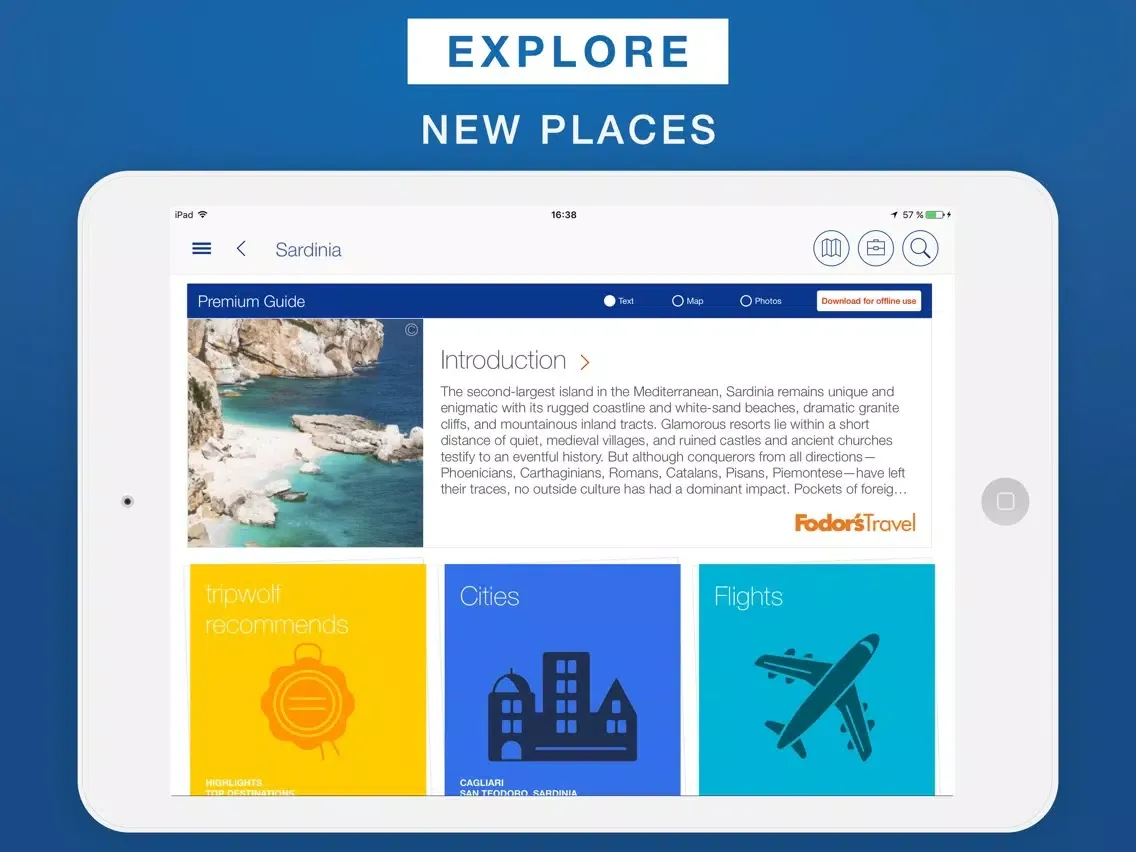 Screenshot di Sardinia - Travel Guide & Offline Map iPad 