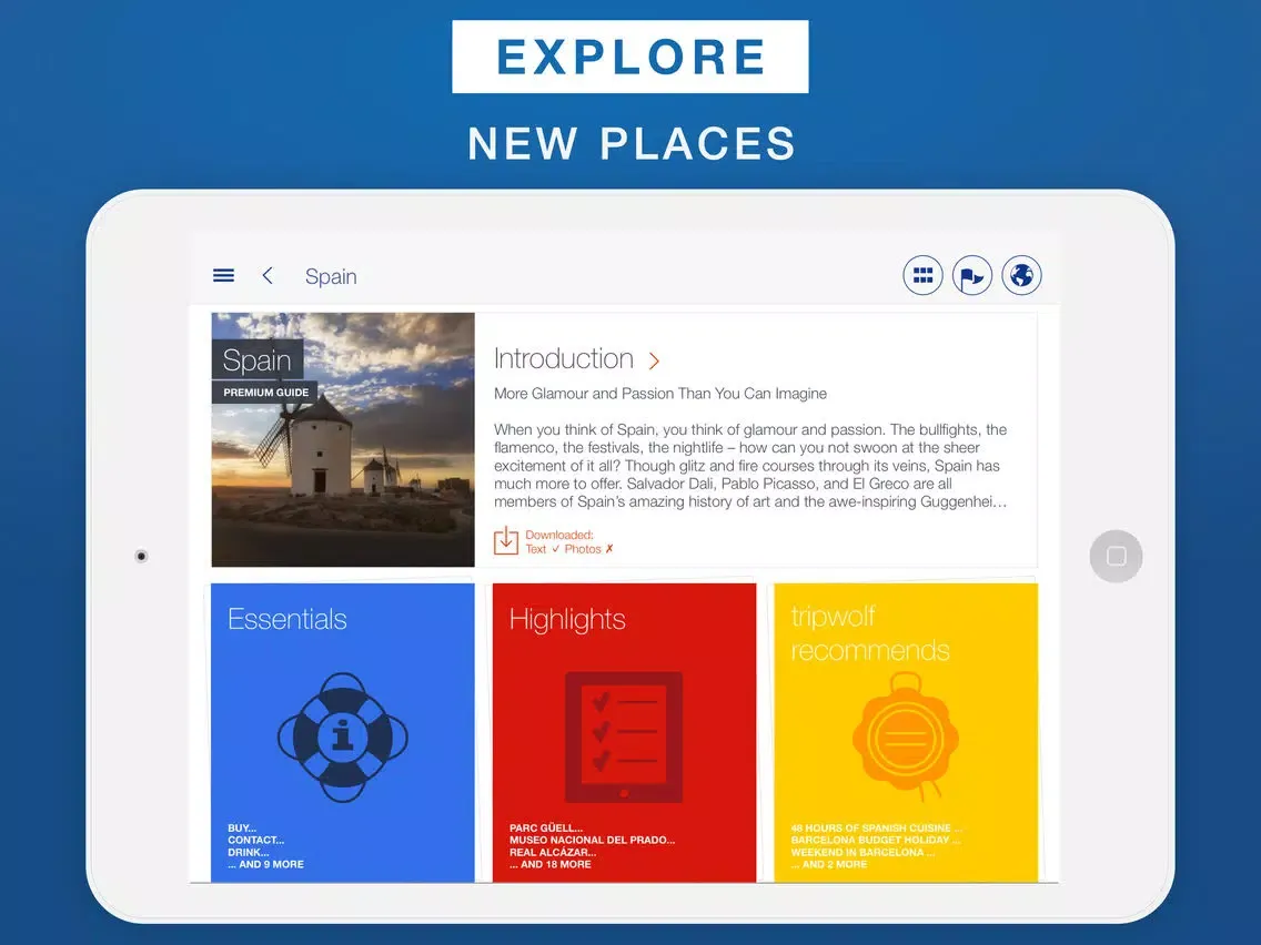 Tangkapan layar Spain - Travel Guide & Offline Map iPad 