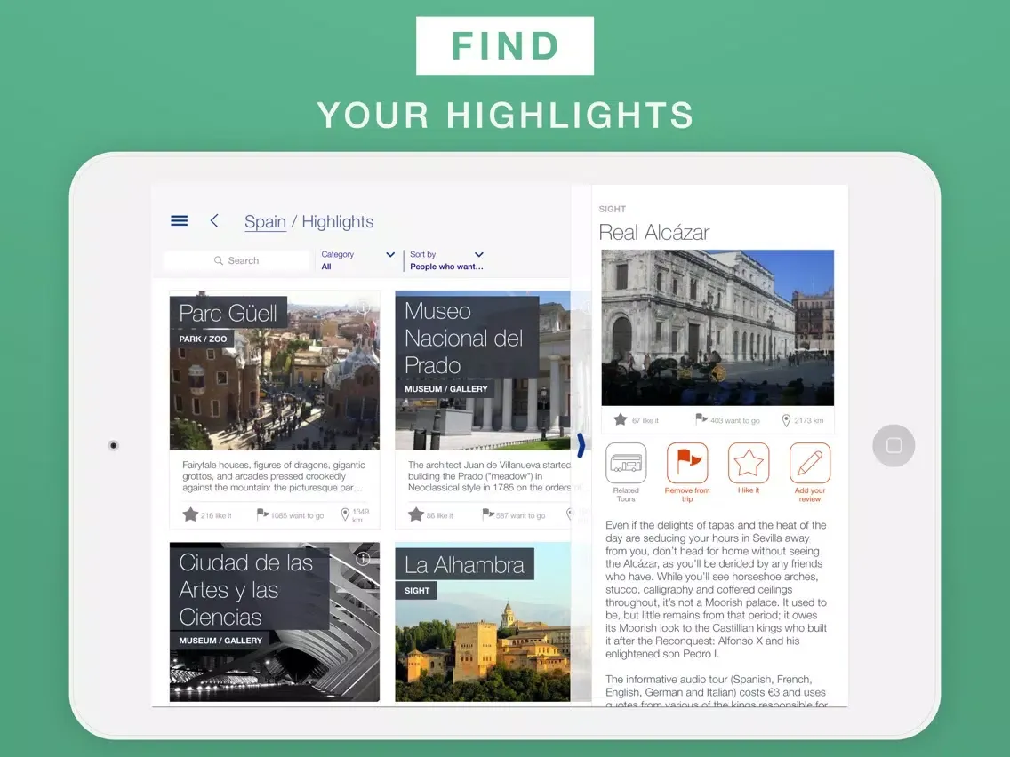 Tangkapan layar Spain - Travel Guide & Offline Map iPad 