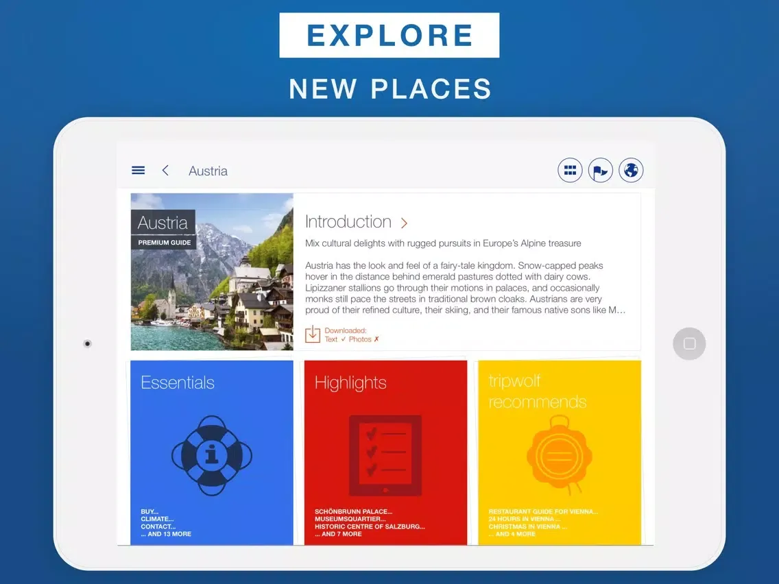 Austria - Travel Guide & Offline Map iPad  Screenshots