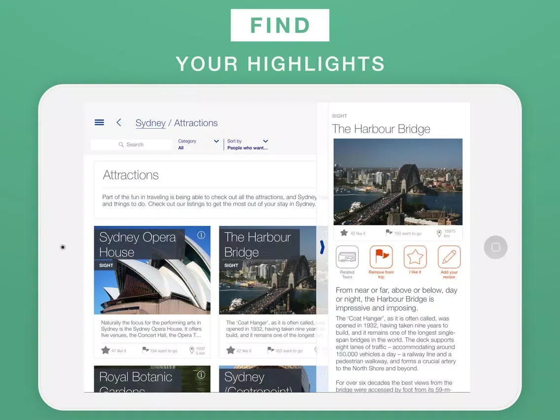 Ảnh chụp màn hình của Sydney - Travel Guide & Offline Map iPad 