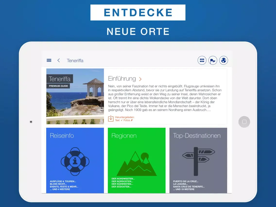 Teneriffa Reiseführer & Offline-Karte iPad  Screenshots