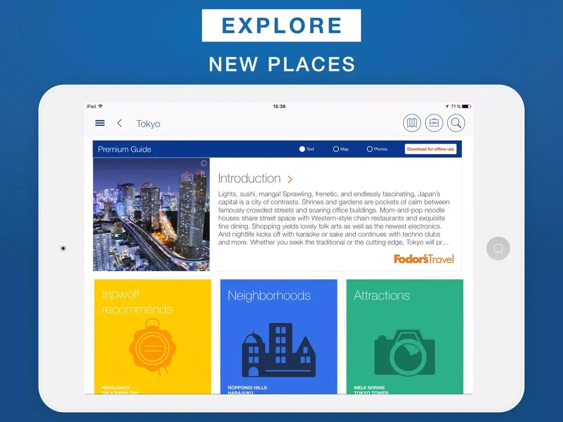 Ảnh chụp màn hình của Tokyo - Travel Guide & Offline Map iPad 