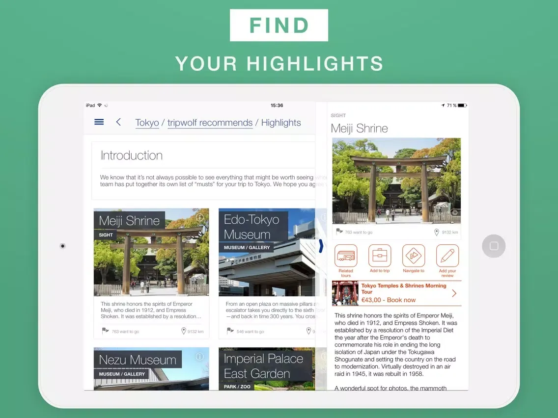 Ảnh chụp màn hình của Tokyo - Travel Guide & Offline Map iPad 