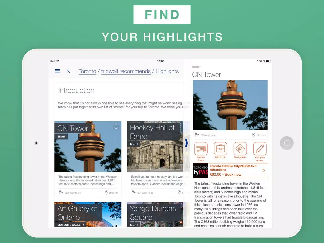 Toronto - Travel Guide & Offline Map iPad  سکرین شاٹس
