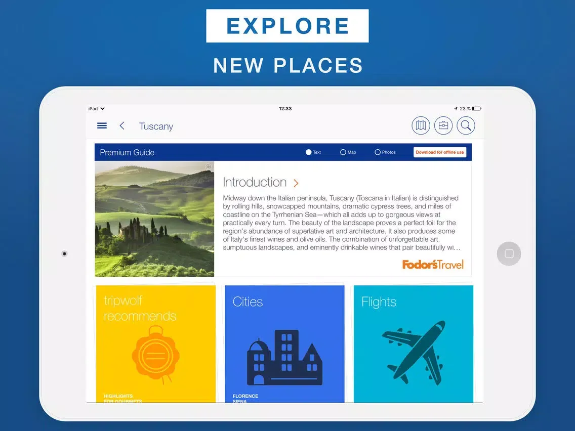 Zrzuty ekranu Tuscany - Travel Guide & Offline Map iPad 