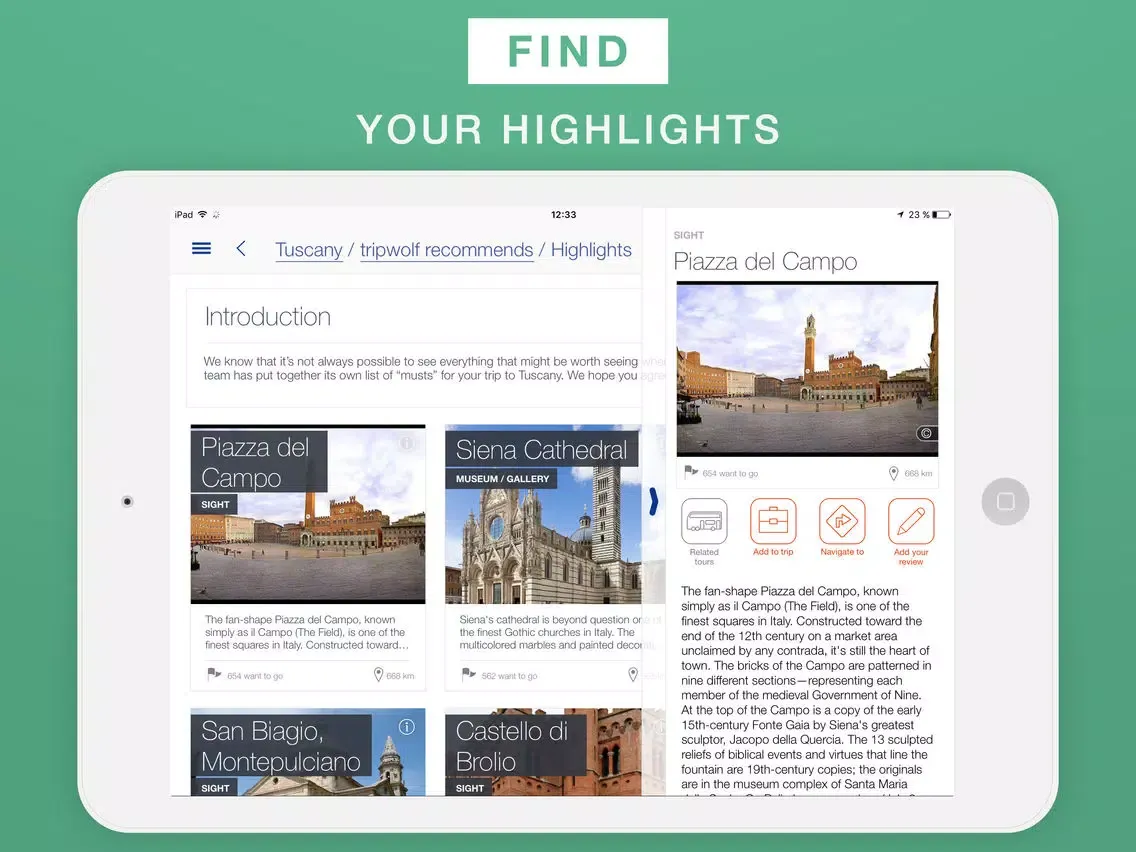 Zrzuty ekranu Tuscany - Travel Guide & Offline Map iPad 