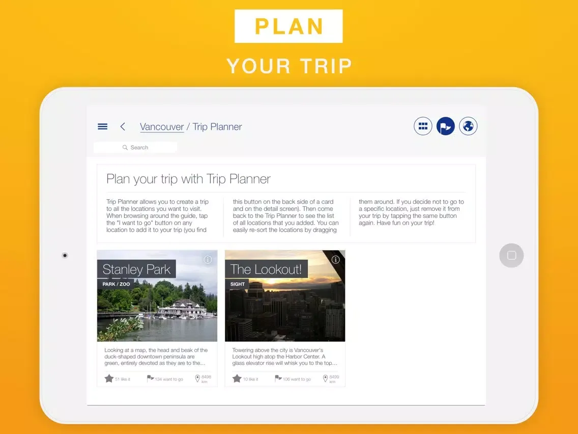 Vancouver - Travel Guide & Offline Map iPad  Screenshots