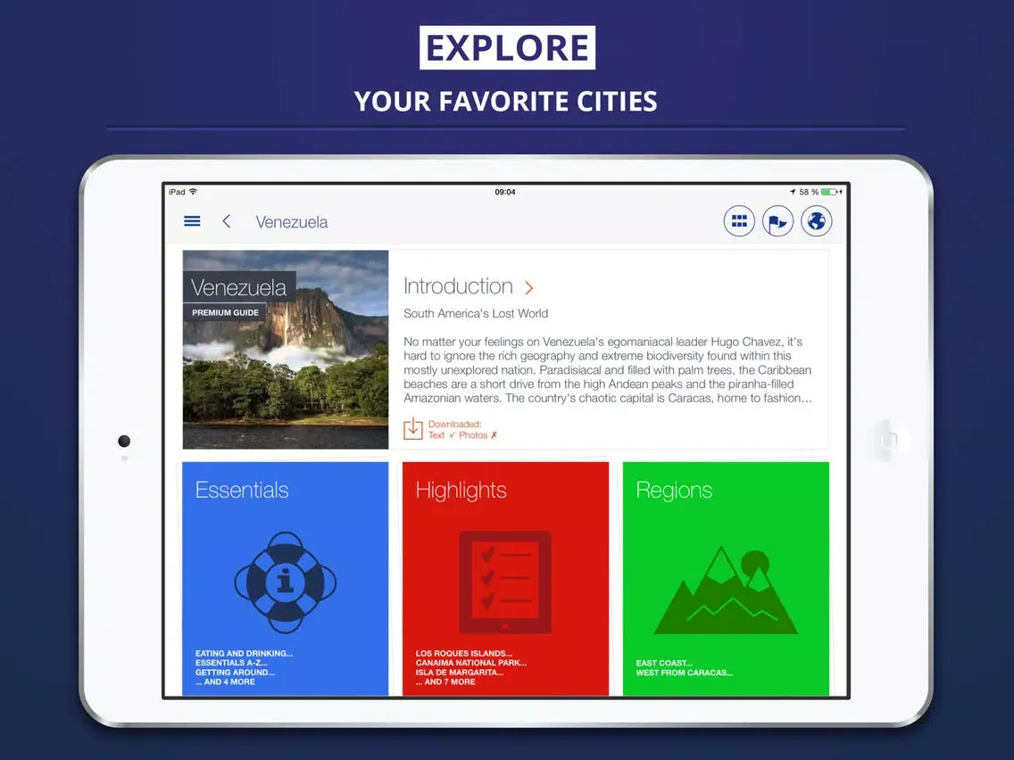 Venezuela - Travel Guide & Offline Maps iPad  Screenshots