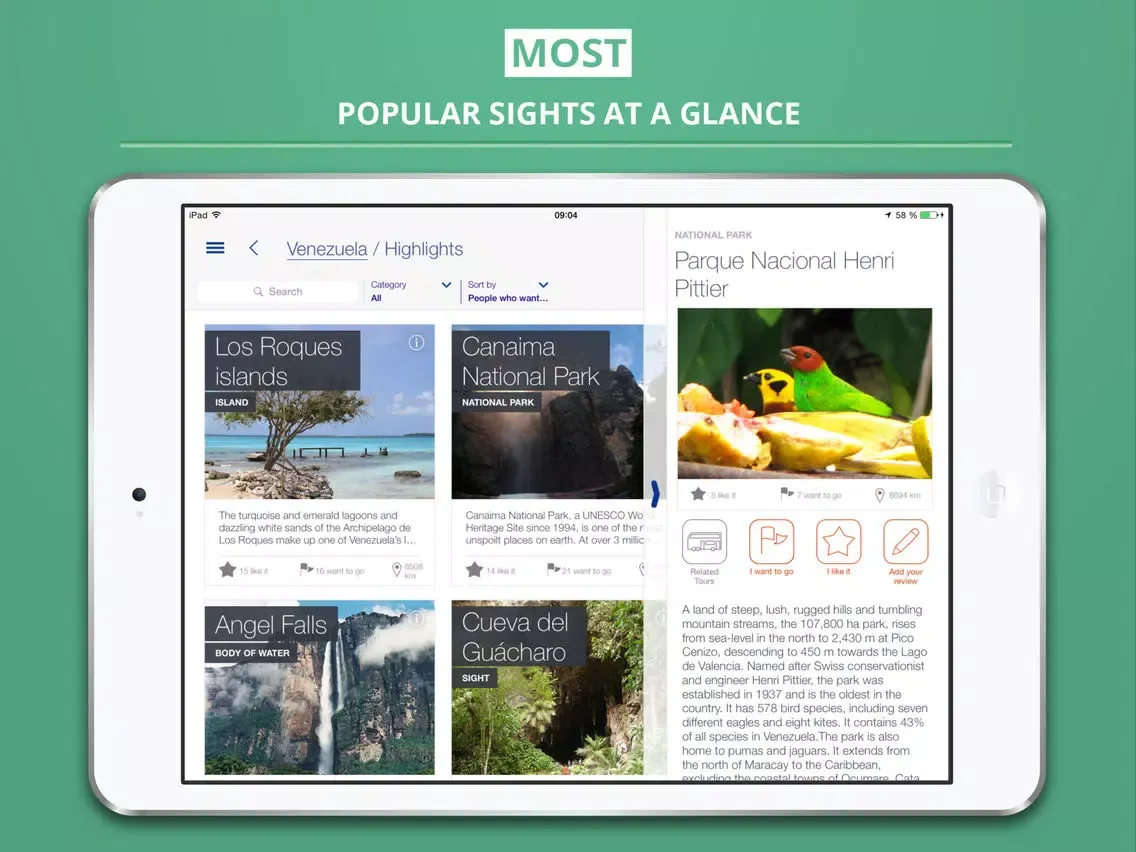 Venezuela - Travel Guide & Offline Maps iPad  Screenshots