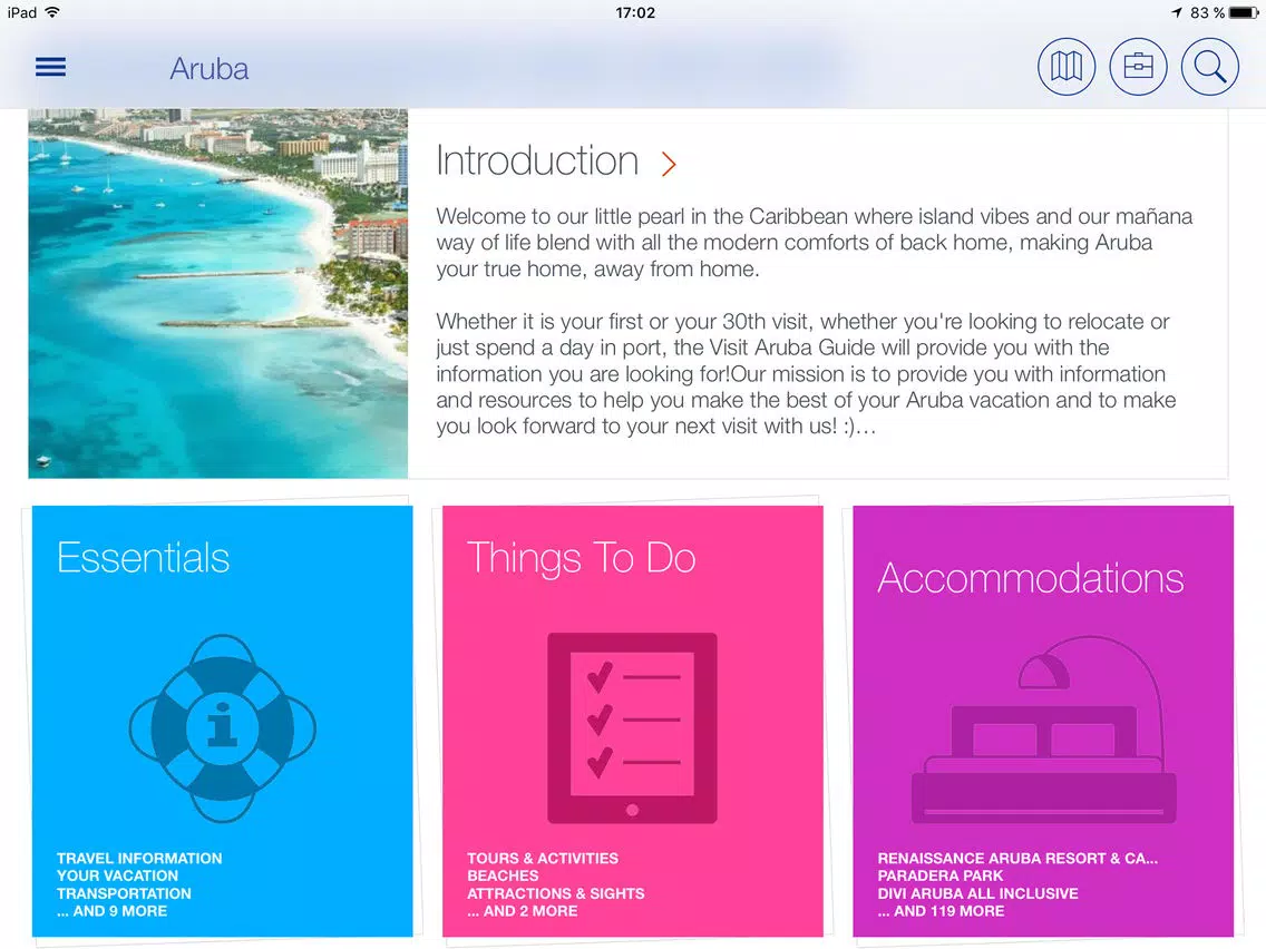 Visit Aruba Guide iPad  スクリーンショット