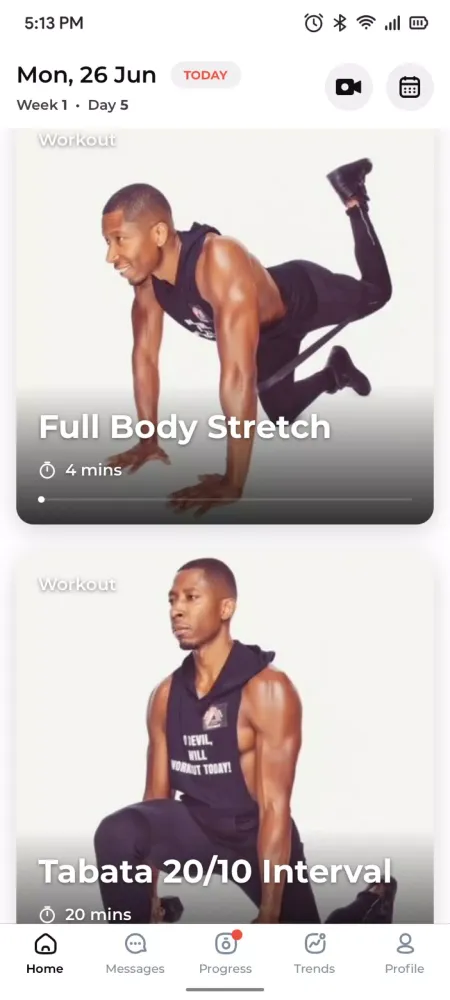 Screenshot di TriSet Fitness App