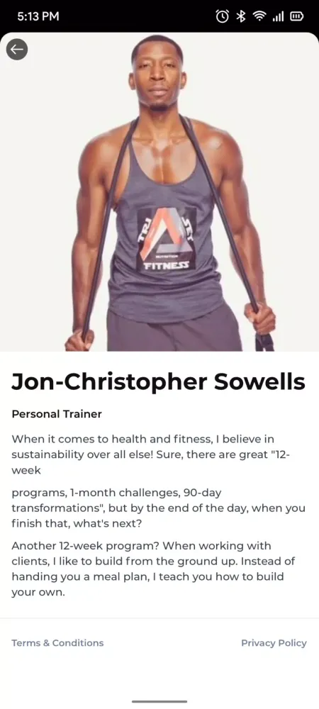 Screenshot di TriSet Fitness App