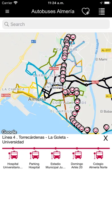 Capturas de tela do BusAlmeria